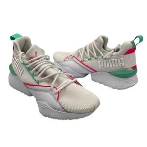 Puma Muse Maia Street 1 Pink Green Sneakers Size 9 Women's